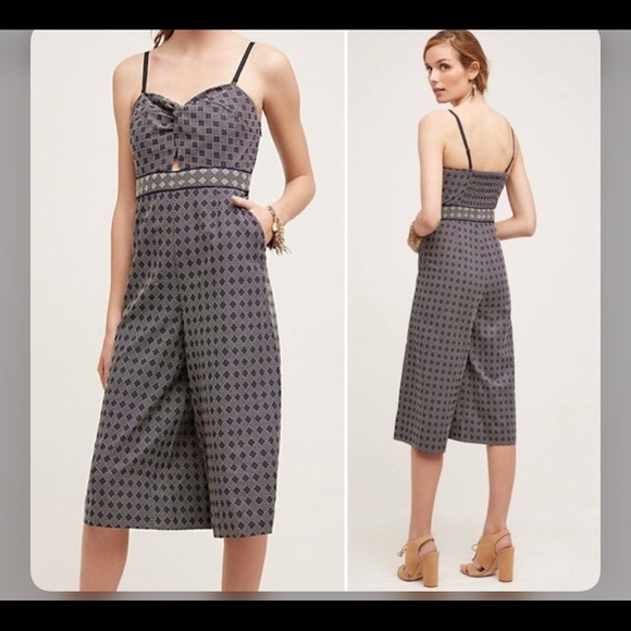 Anthropologie Pants - Anthropologie elevenses jumpsuit sz 8 navy